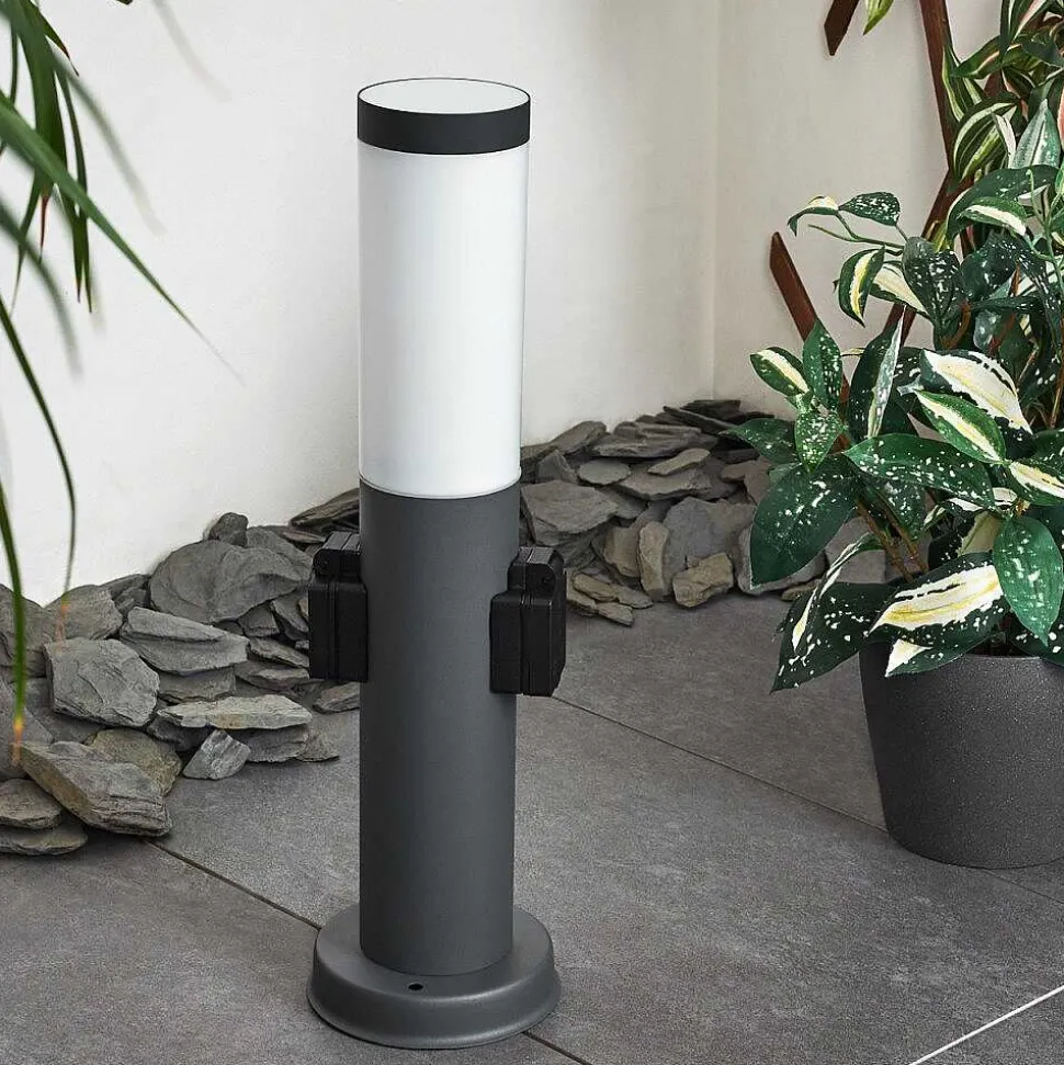 Borne Lumineuse Gaborone Anthracite, 1 Lumiere