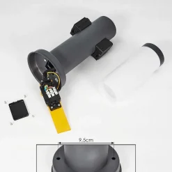 Borne Lumineuse Gaborone Anthracite, 1 Lumiere