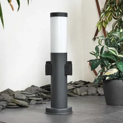 Borne Lumineuse Gaborone Anthracite, 1 Lumiere