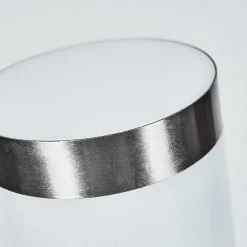 Borne Lumineuse Gaborone Led Nickel Mat, 1 Lumiere, Detecteur De Mouvement