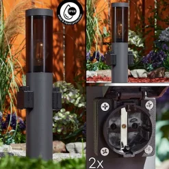 Borne Lumineuse Gaborone Anthracite, 1 Lumiere