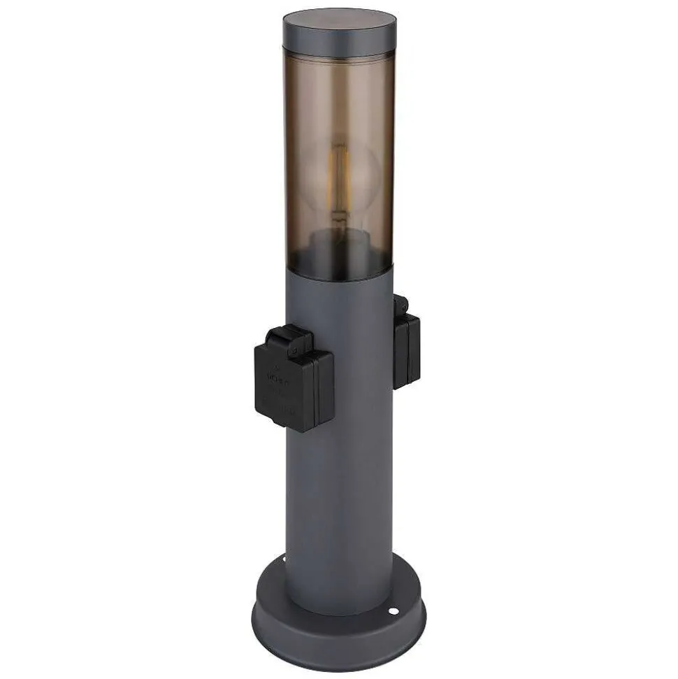 Borne Lumineuse Globo Boston Anthracite, 1 Lumiere