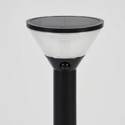 Borne Lumineuse Joennierni Led Noir, 1 Lumiere, Detecteur De Mouvement, Changeur De Couleurs