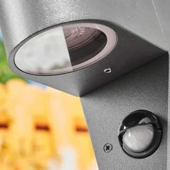 Borne Lumineuse Kingstown Anthracite, 1 Lumiere, Detecteur De Mouvement