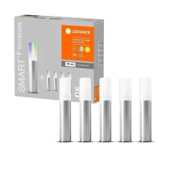 Borne Lumineuse Ledvance Garden Pole Acier Inoxydable, 1 Lumiere, Changeur De Couleurs