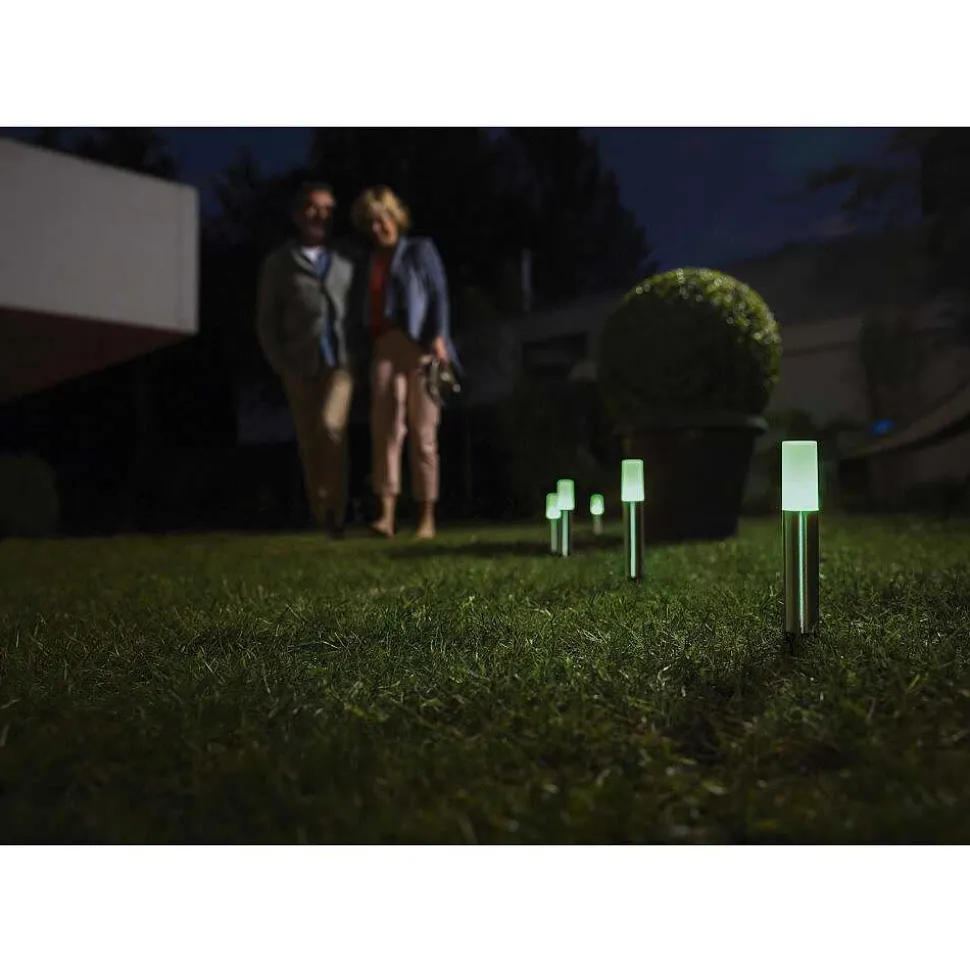 Borne Lumineuse Ledvance Garden Pole Acier Inoxydable, 1 Lumiere, Changeur De Couleurs