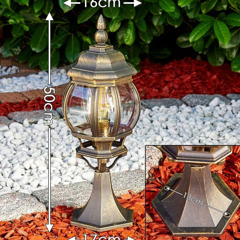 Borne Lumineuse Lentua Brun Dore, 1 Lumiere