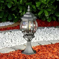 Borne Lumineuse Lentua Noir, 1 Lumiere