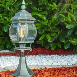 Borne Lumineuse Lentua Vert, Noir, 1 Lumiere