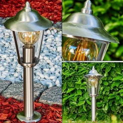 Borne Lumineuse Lerskov Acier Inoxydable, 1 Lumiere