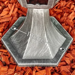 Borne Lumineuse Lignac Noir, Argente, 1 Lumiere