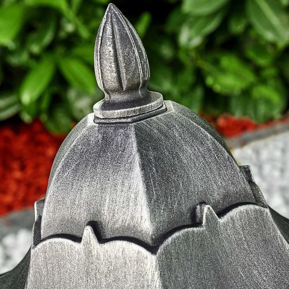 Borne Lumineuse Lignac Noir, Argente, 1 Lumiere