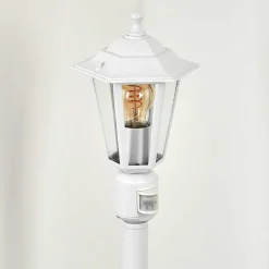 Borne Lumineuse Loria Blanc, 1 Lumiere, Detecteur De Mouvement