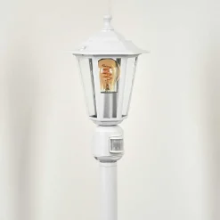 Borne Lumineuse Loria Blanc, 1 Lumiere, Detecteur De Mouvement