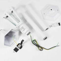 Borne Lumineuse Loria Blanc, 1 Lumiere, Detecteur De Mouvement
