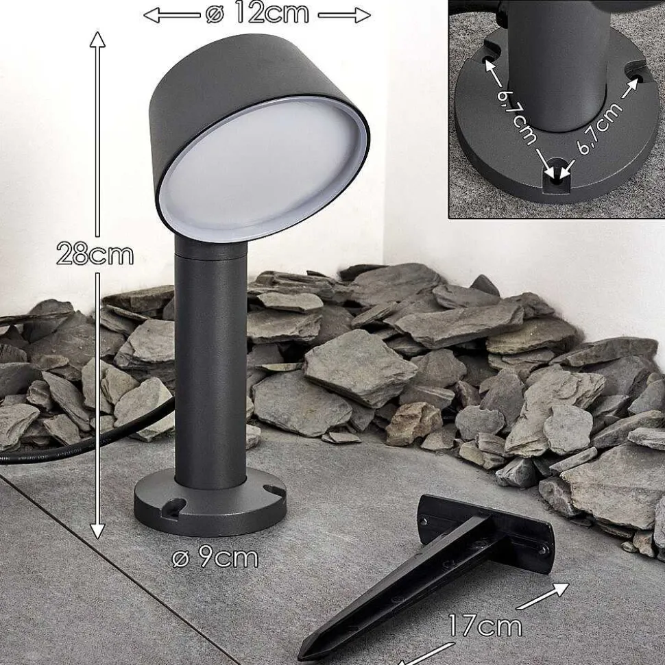 Borne Lumineuse Moroni Led Anthracite, 1 Lumiere