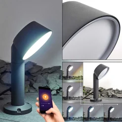 Borne Lumineuse Moroni Led Anthracite, 1 Lumiere