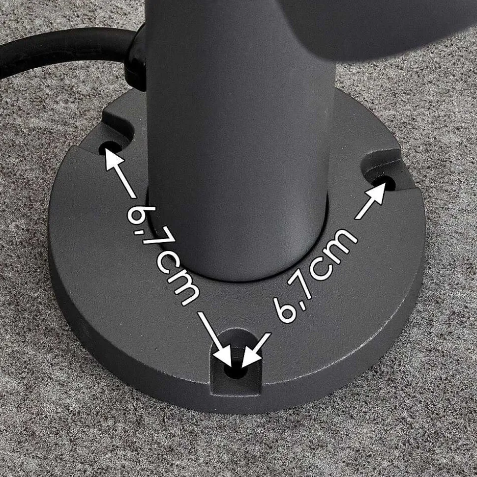 Borne Lumineuse Moroni Led Anthracite, 1 Lumiere