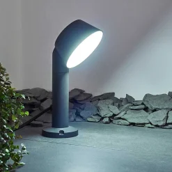 Borne Lumineuse Moroni Led Anthracite, 1 Lumiere