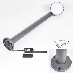 Borne Lumineuse Moroni Led Anthracite, 1 Lumiere