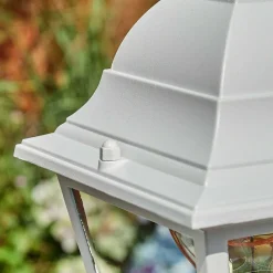 Borne Lumineuse Naofe Blanc, 1 Lumiere, Detecteur De Mouvement