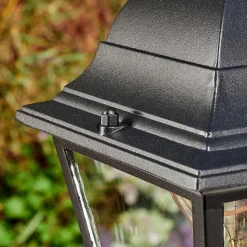 Borne Lumineuse Naofe Noir, 1 Lumiere