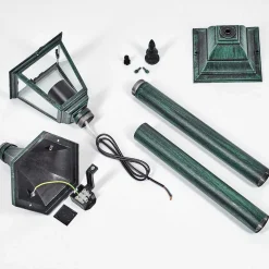 Borne Lumineuse Naofe Vert, Noir, 1 Lumiere