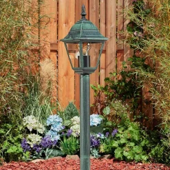 Borne Lumineuse Naofe Vert, Noir, 1 Lumiere