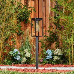 Borne Lumineuse Palanga Led Noir, 1 Lumiere