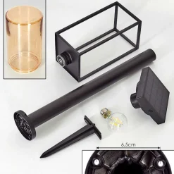 Borne Lumineuse Palanga Led Noir, 1 Lumiere