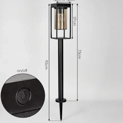 Borne Lumineuse Palanga Led Noir, 1 Lumiere