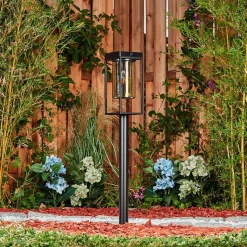 Borne Lumineuse Palanga Led Noir, 1 Lumiere