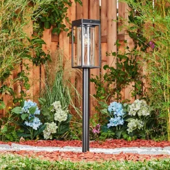 Borne Lumineuse Palanga Led Noir, 1 Lumiere