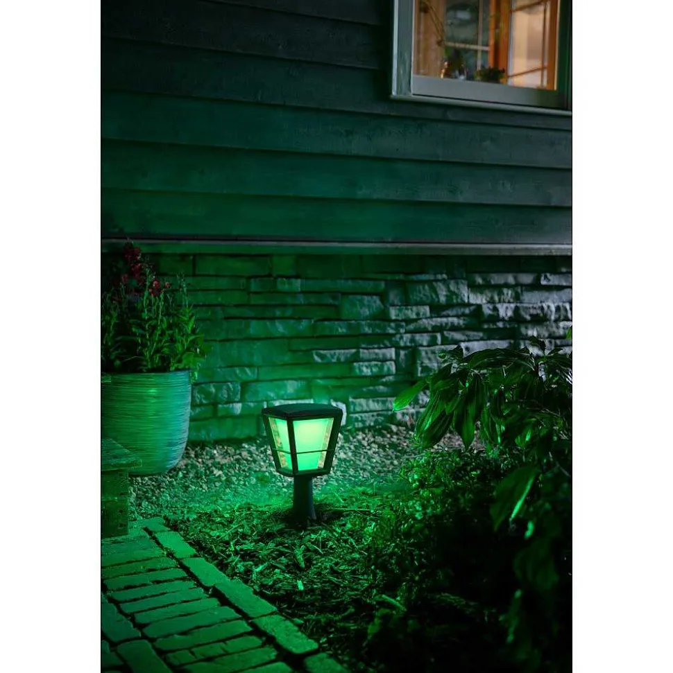Borne Lumineuse Philips Hue Ambiance White & Color Econic Led Noir, 1 Lumiere, Changeur De Couleurs