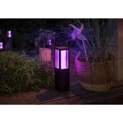 Borne Lumineuse Philips Hue Ambiance White & Color Impress Led Noir, 1 Lumiere, Changeur De Couleurs
