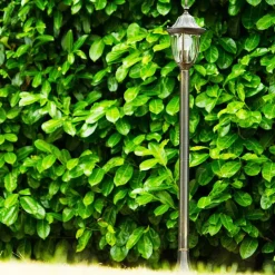 Borne Lumineuse Ribadeo Brun Dore, 1 Lumiere