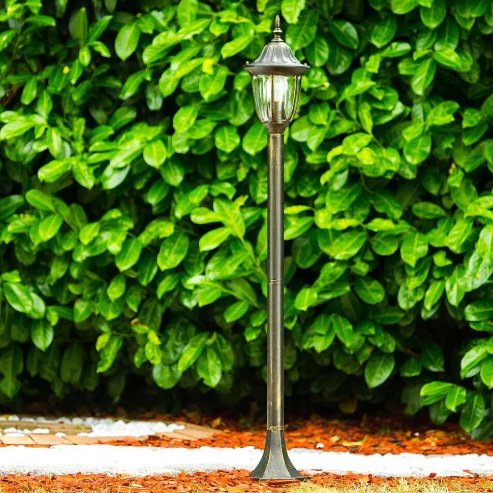 Borne Lumineuse Ribadeo Brun Dore, 1 Lumiere