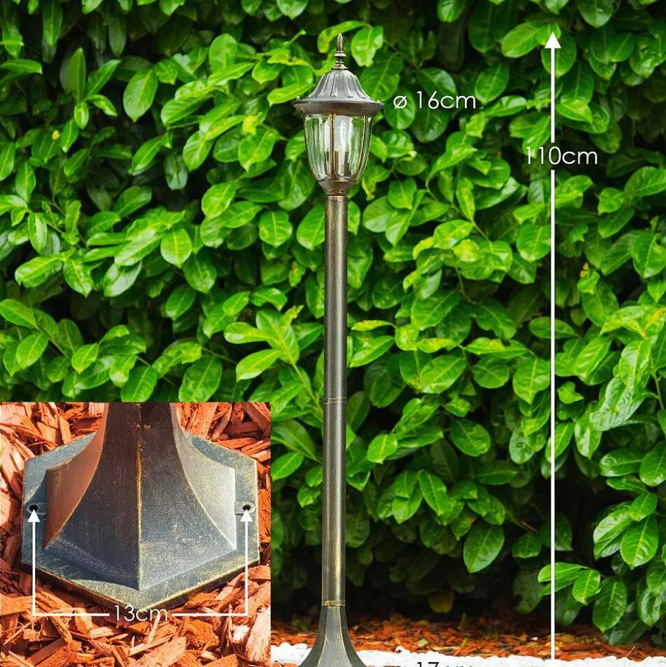 Borne Lumineuse Ribadeo Brun Dore, 1 Lumiere