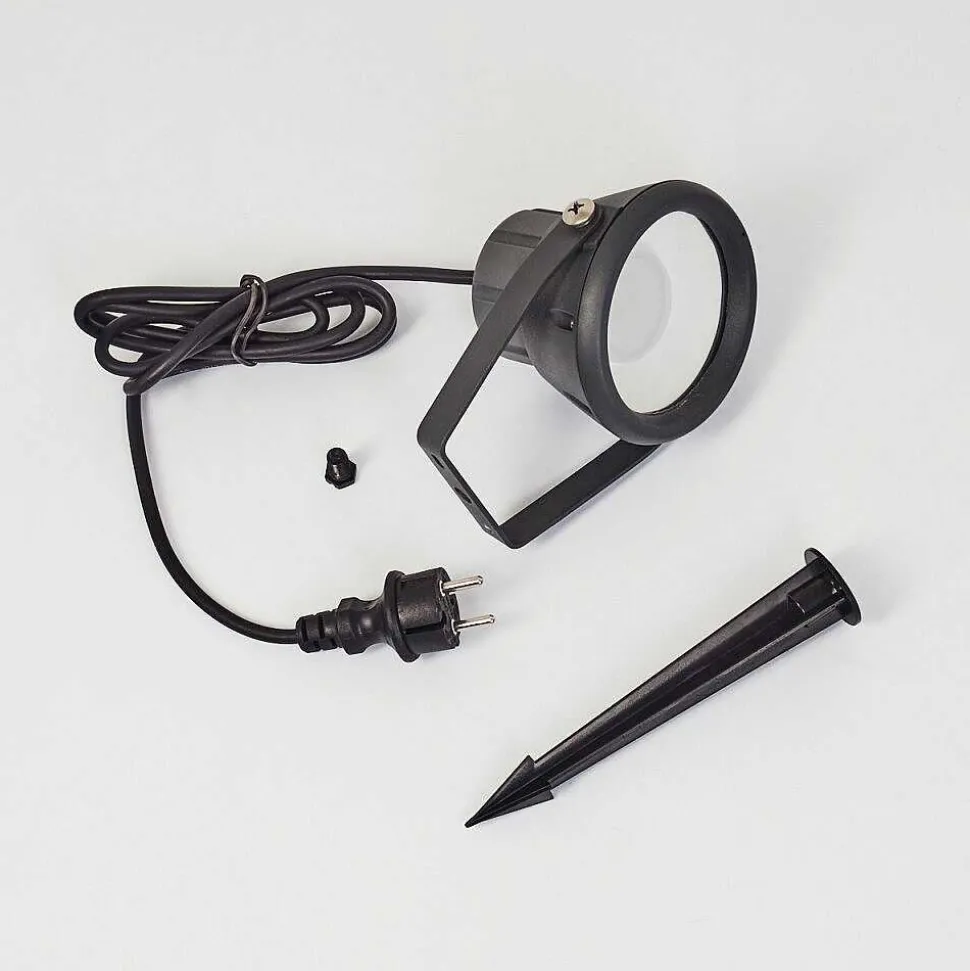 Borne Lumineuse Sempach Led Noir, 1 Lumiere, Changeur De Couleurs