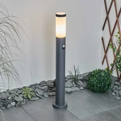 Borne Lumineuse Sessa Anthracite, 1 Lumiere, Detecteur De Mouvement