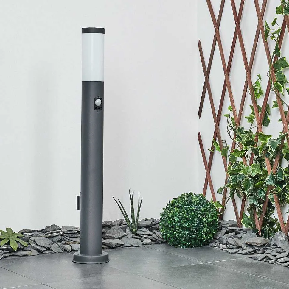 Borne Lumineuse Sessa Anthracite, 1 Lumiere, Detecteur De Mouvement