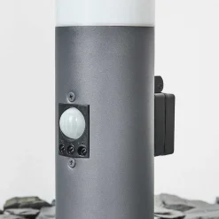 Borne Lumineuse Sessa Anthracite, 1 Lumiere, Detecteur De Mouvement