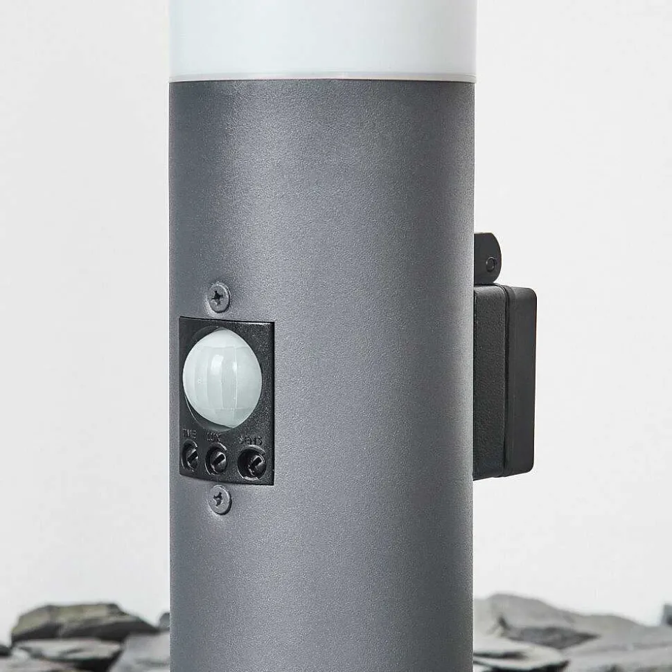 Borne Lumineuse Sessa Anthracite, 1 Lumiere, Detecteur De Mouvement