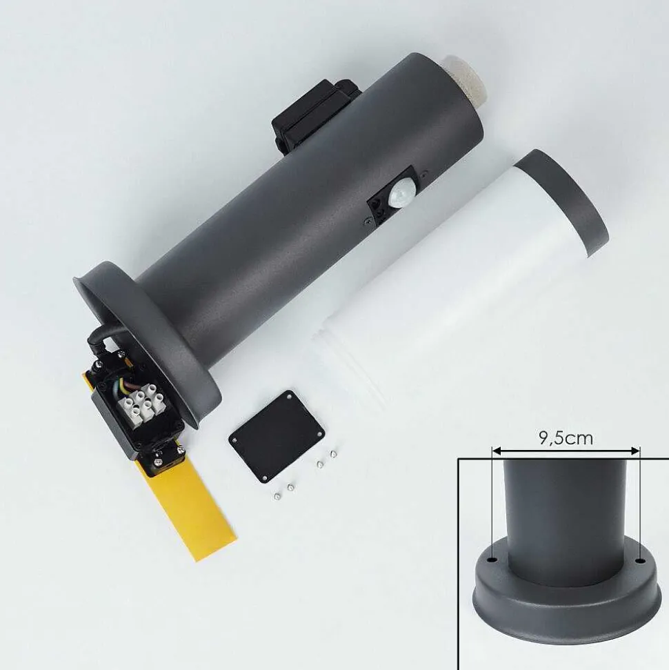 Borne Lumineuse Sessa Anthracite, 1 Lumiere, Detecteur De Mouvement