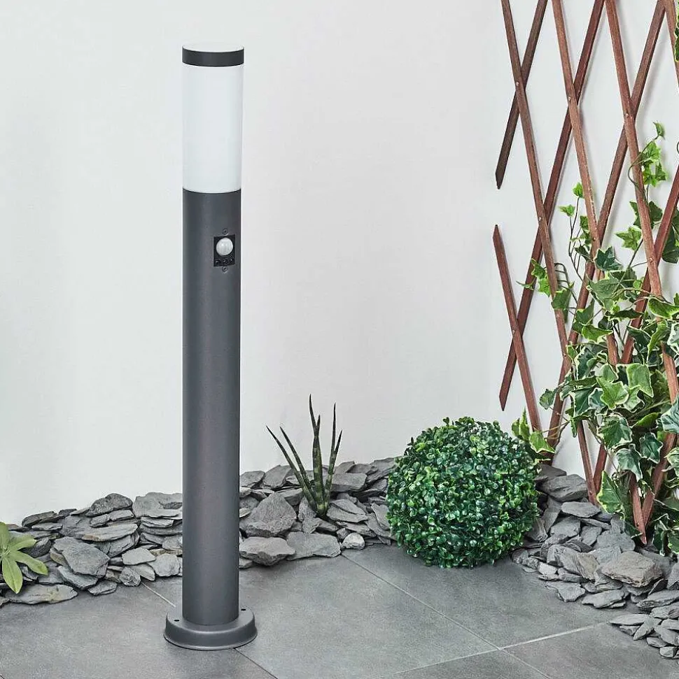 Borne Lumineuse Sessa Anthracite, 1 Lumiere, Detecteur De Mouvement