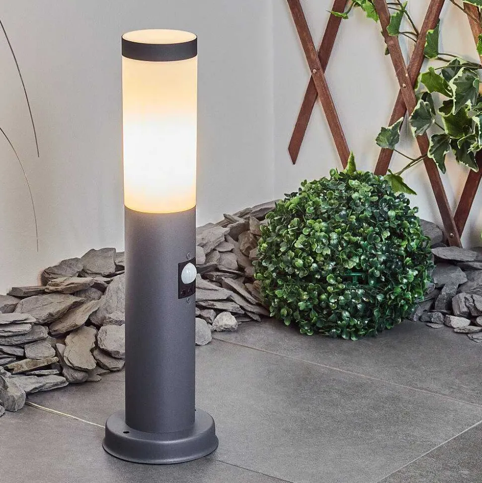 Borne Lumineuse Sessa Anthracite, 1 Lumiere, Detecteur De Mouvement