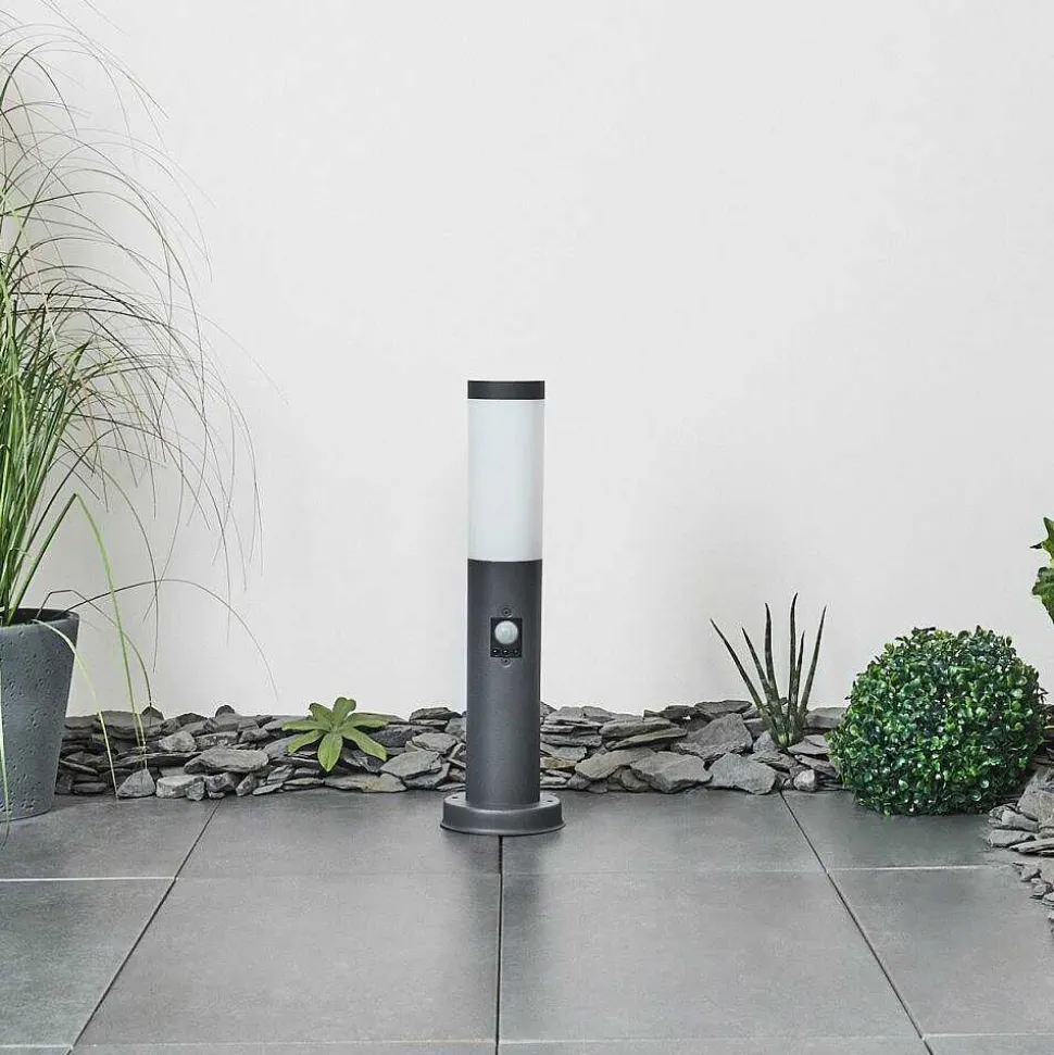 Borne Lumineuse Sessa Anthracite, 1 Lumiere, Detecteur De Mouvement