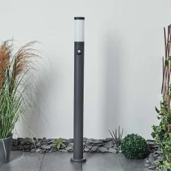 Borne Lumineuse Sessa Anthracite, 1 Lumiere, Detecteur De Mouvement