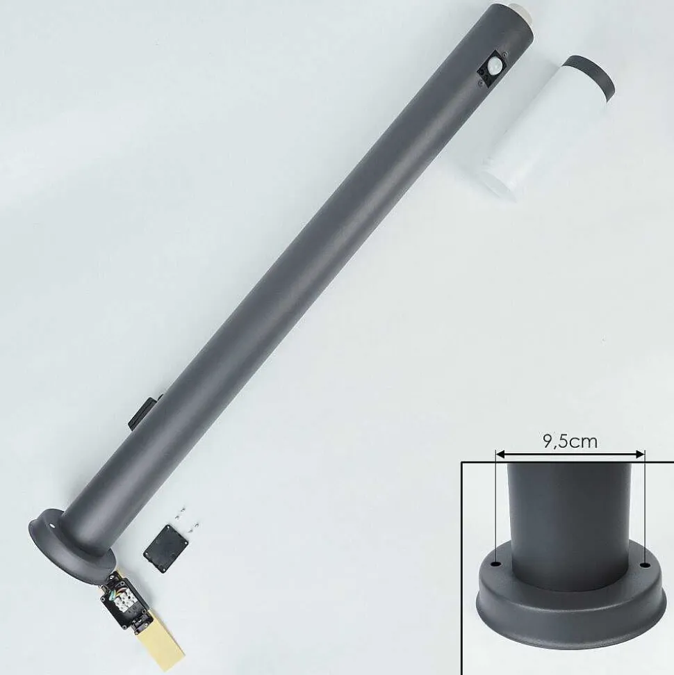 Borne Lumineuse Sessa Anthracite, 1 Lumiere, Detecteur De Mouvement
