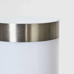 Borne Lumineuse Sessa Nickel Mat, 1 Lumiere, Detecteur De Mouvement